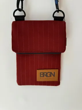 Messenger Purse Russet Pinstripe