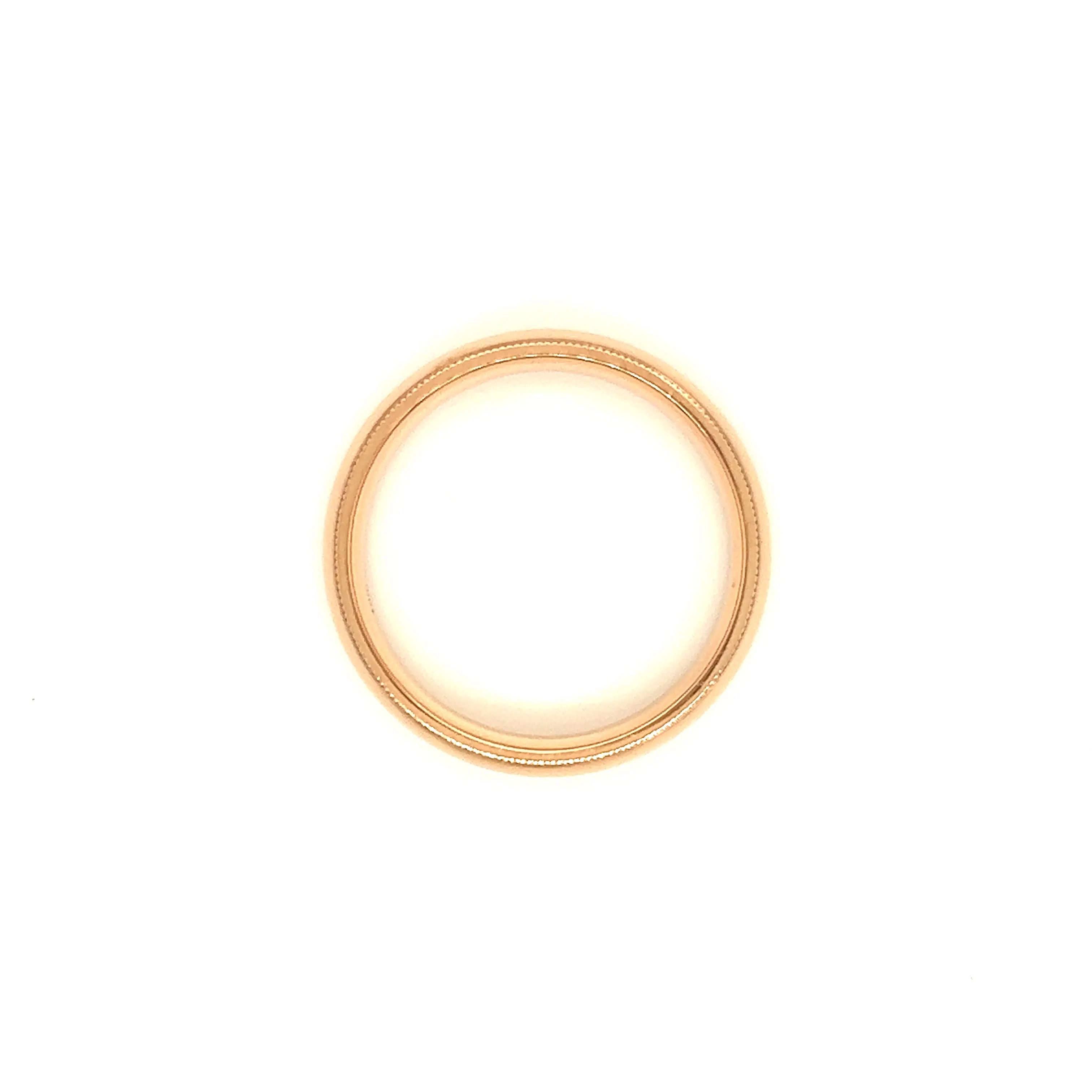 Milgrain 6mm Ring with Comfort Fit in 10K Rose Gold