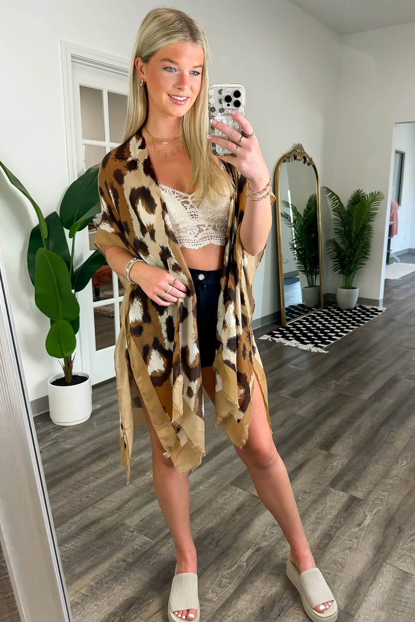 Paulinah Animal Print Kimono