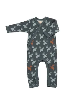 PIGEON ORGANICS - Kimono Romper Moose Head in Teal