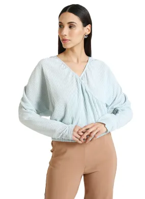 Pleated Wrap Top