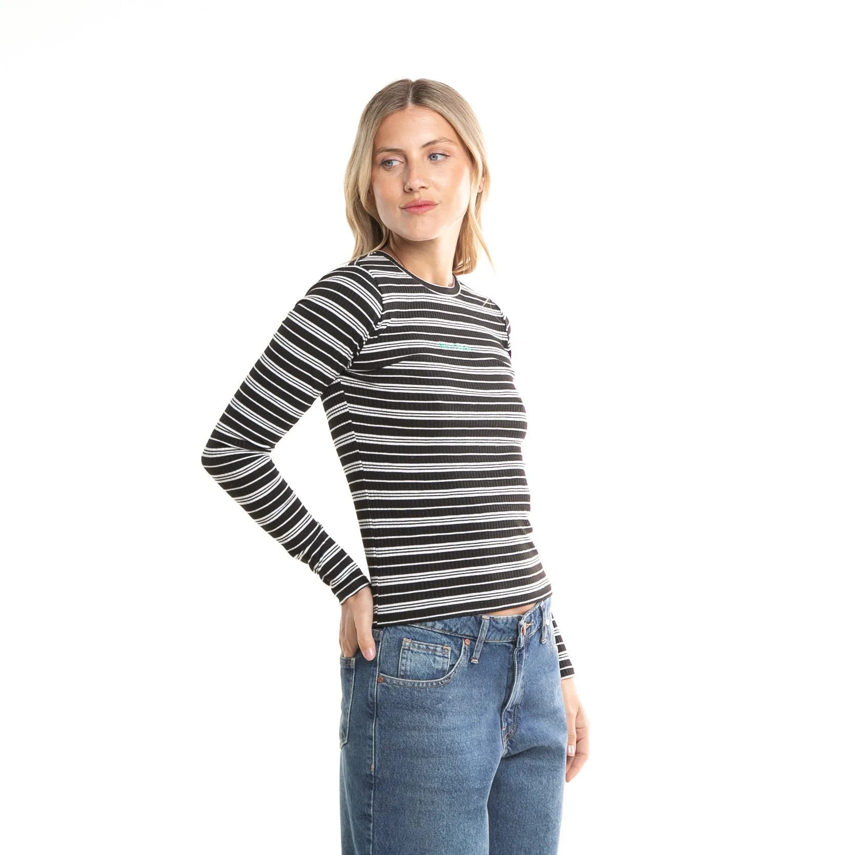 Remera Ml Rusty Wise Stripes Ls Tee Ld