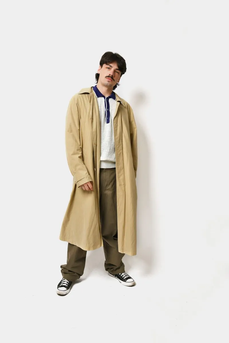 Retro mac coat mens beige