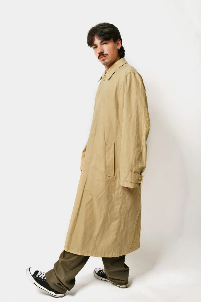 Retro mac coat mens beige