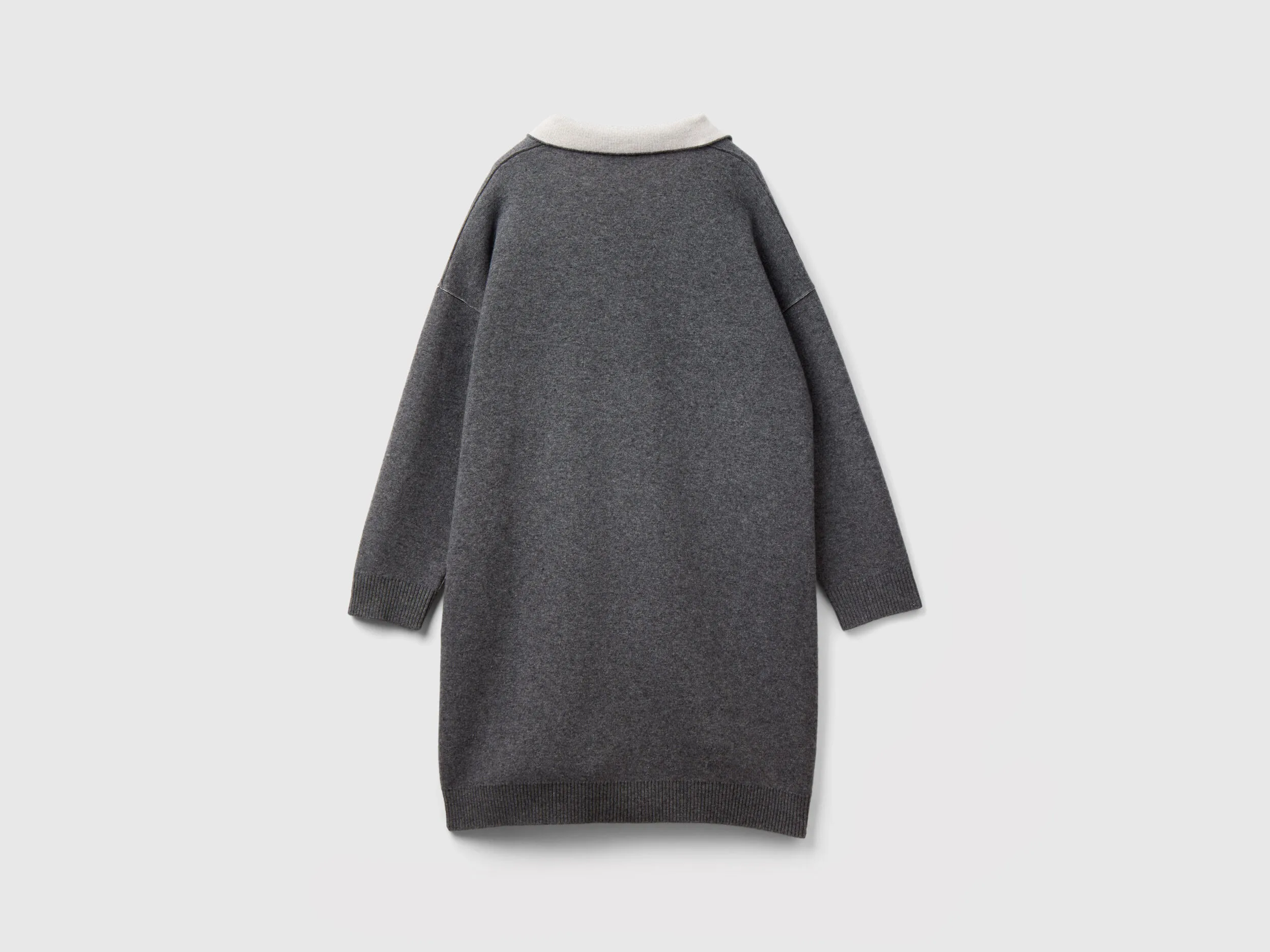 Reversible knit coat - Gray | Benetton