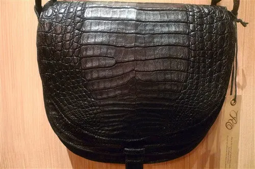 Rhonda Ochs Lisa Shoulder Bag - Black Alligator