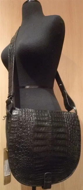 Rhonda Ochs Lisa Shoulder Bag - Black Alligator