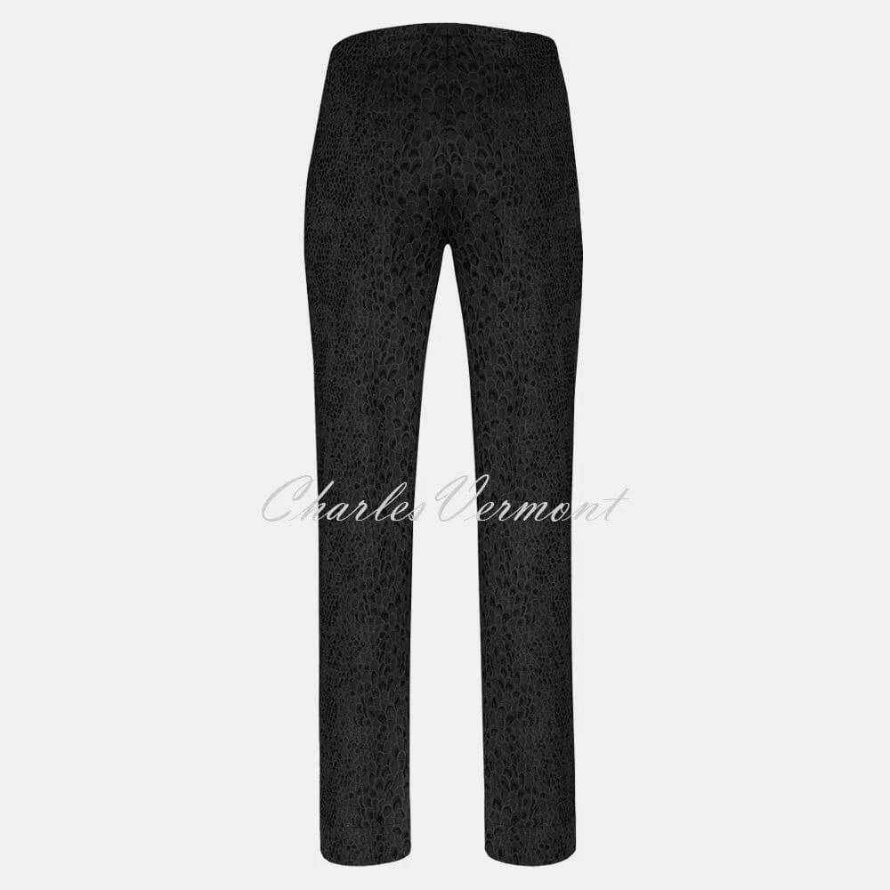 Robell Marie Full Length Trouser 51593-54167-90 (Black Jacquard)