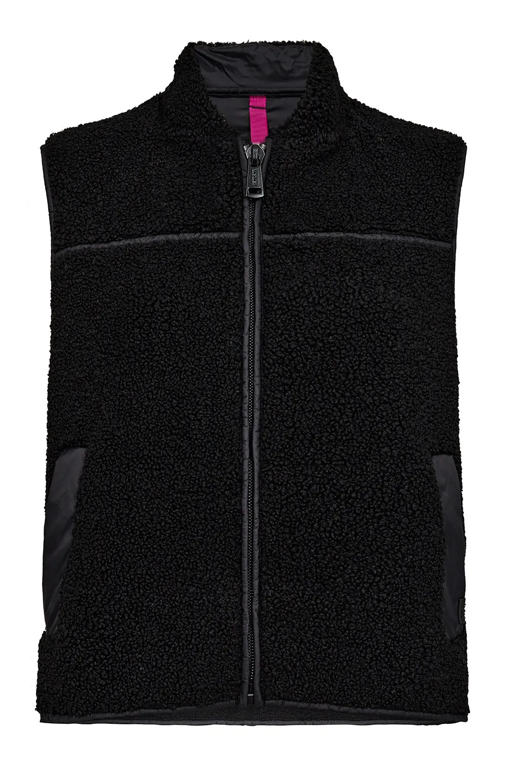 Rowe Teddy Waistcoat  | Black | Vest fra Mos Mosh