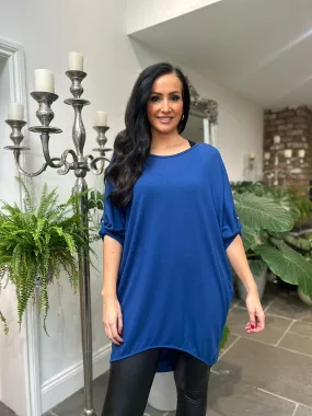 Royal Blue Batwing Layered Tunic Gabby