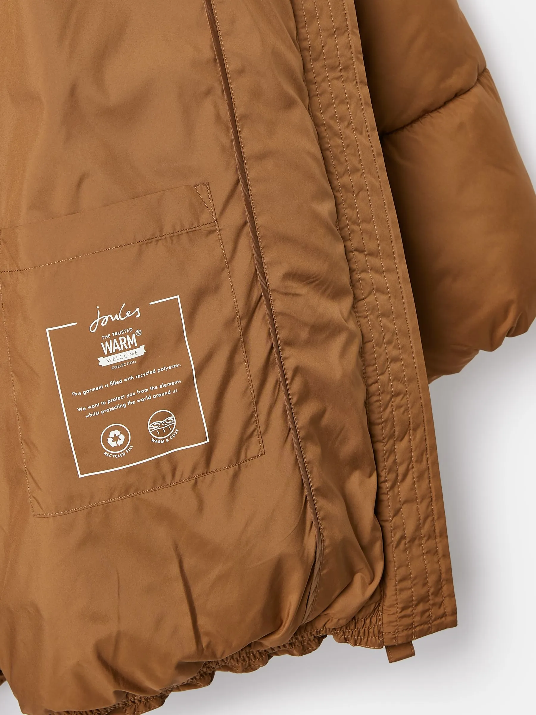 Rust Brown Showerproof Padded Coat