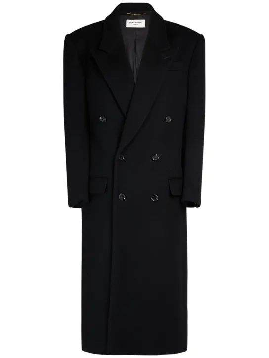 Saint Laurent   Double breast wool long coat 