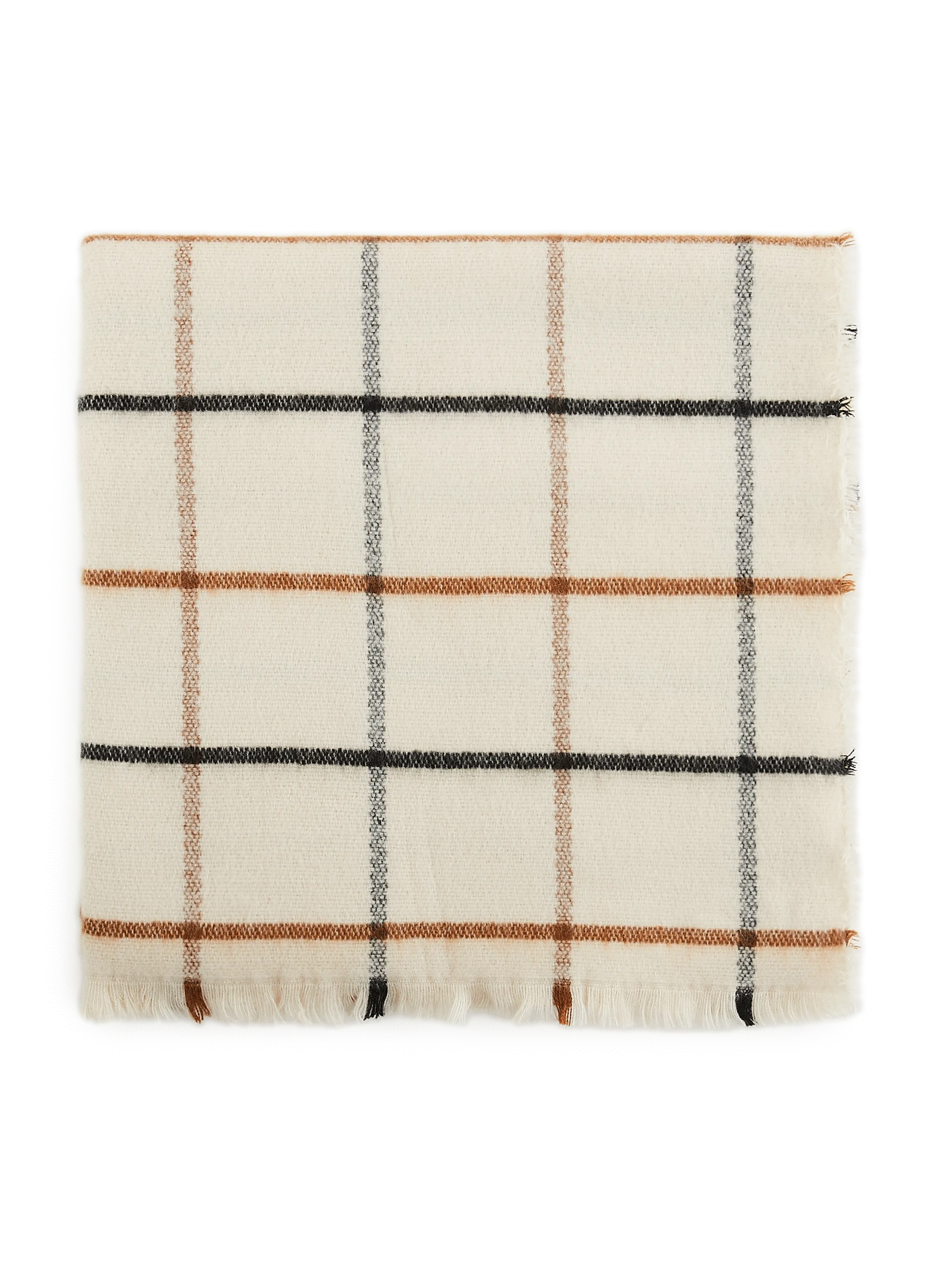 Saison 1865  Check woven scarf  - Beige