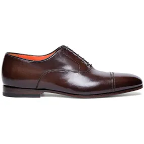 Santoni Dole SLFT50 Cap Toe Oxfords Dark Brown