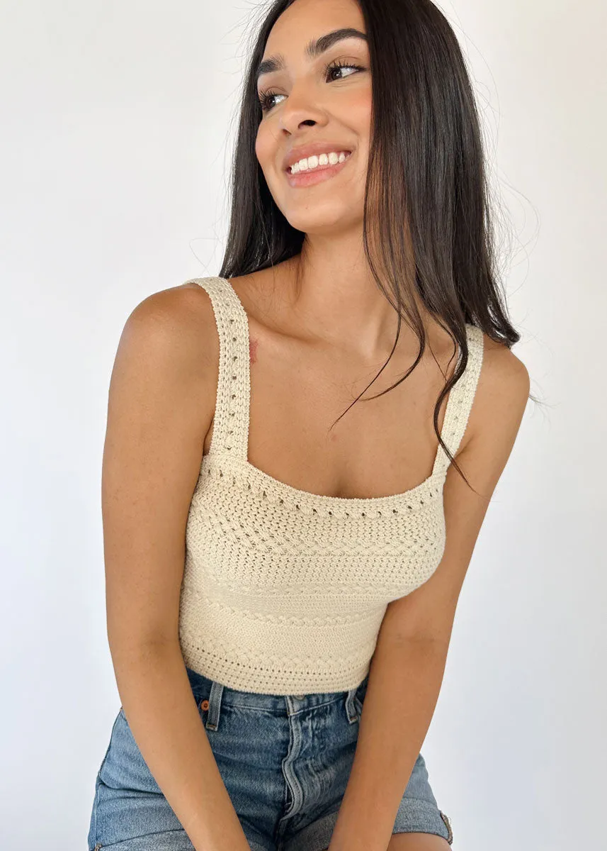 Selene Sweater Tank - Natural