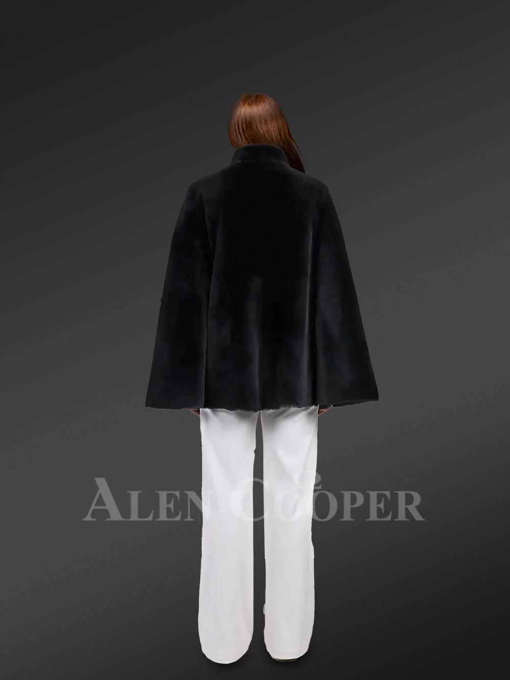 Sheepskin coat in Black Mouton Finish