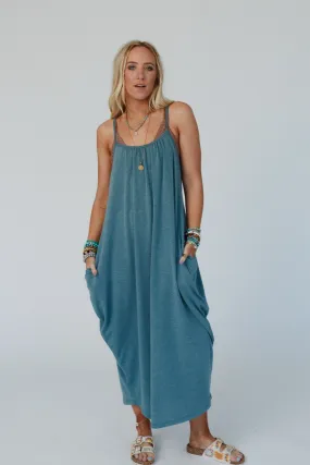 Simple Serene Maxi Dress - Teal