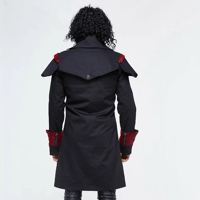 Steampunk Men's Color Block -style Coat