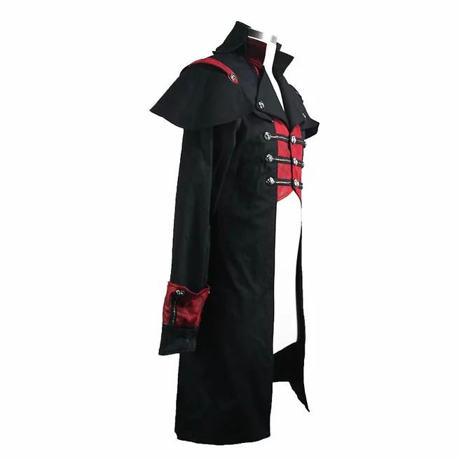 Steampunk Men's Color Block -style Coat