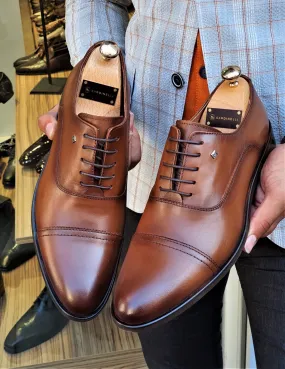 Stefano Brown Wholecut Oxfords