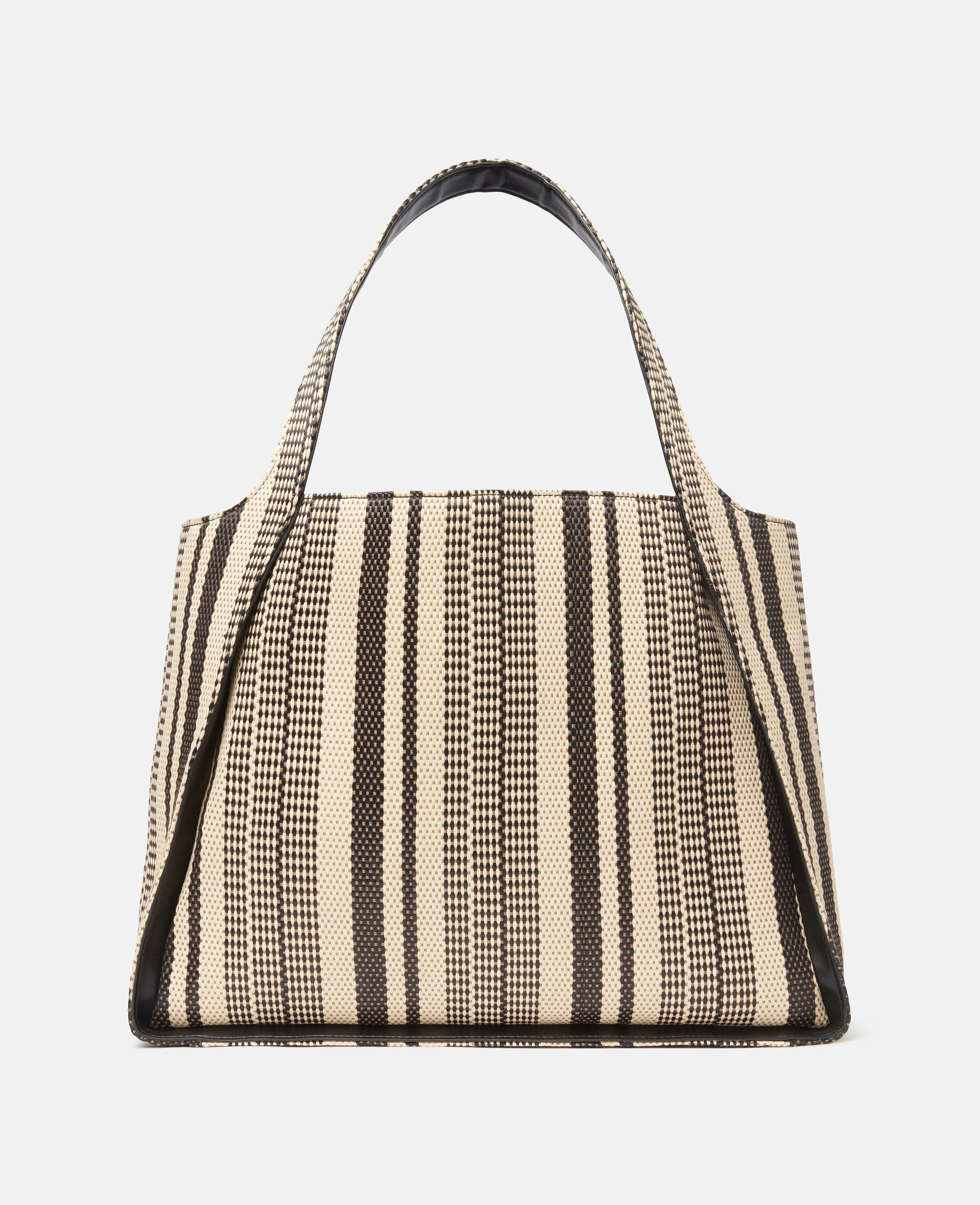 Stella Logo Striped Raffia Tote Bag 