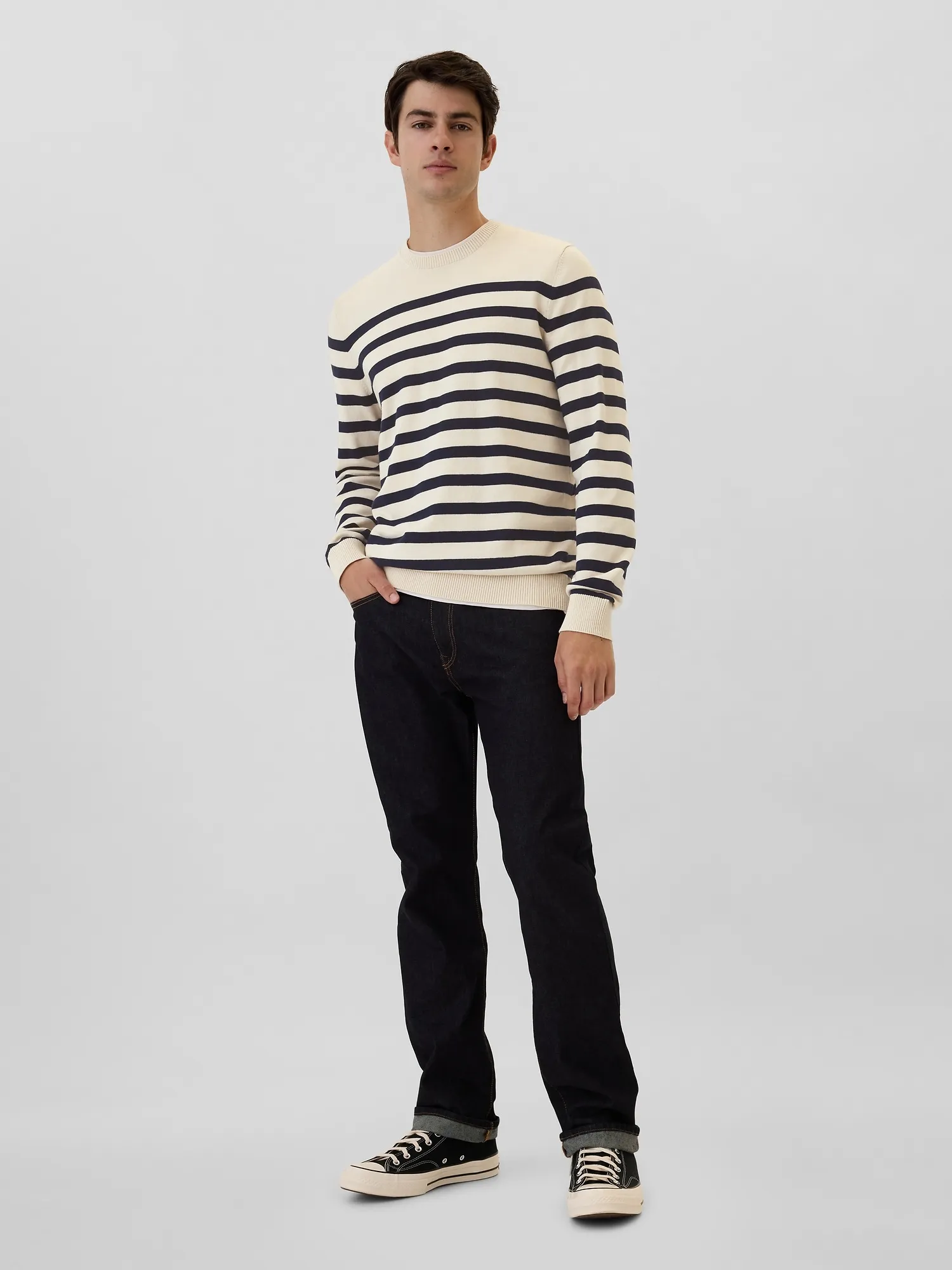 Stripe Crewneck Sweater