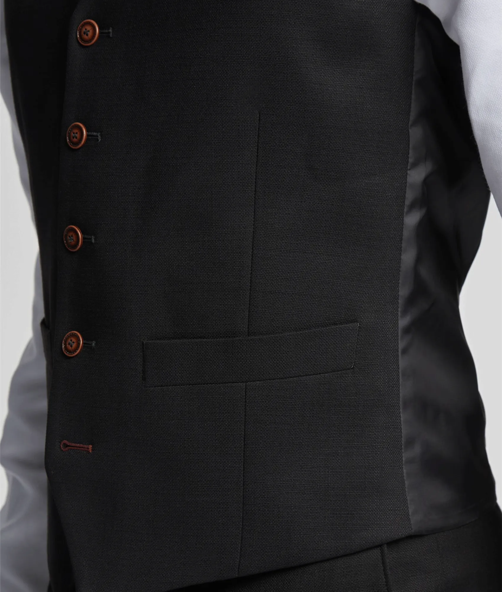 Texture Waistcoat - Black