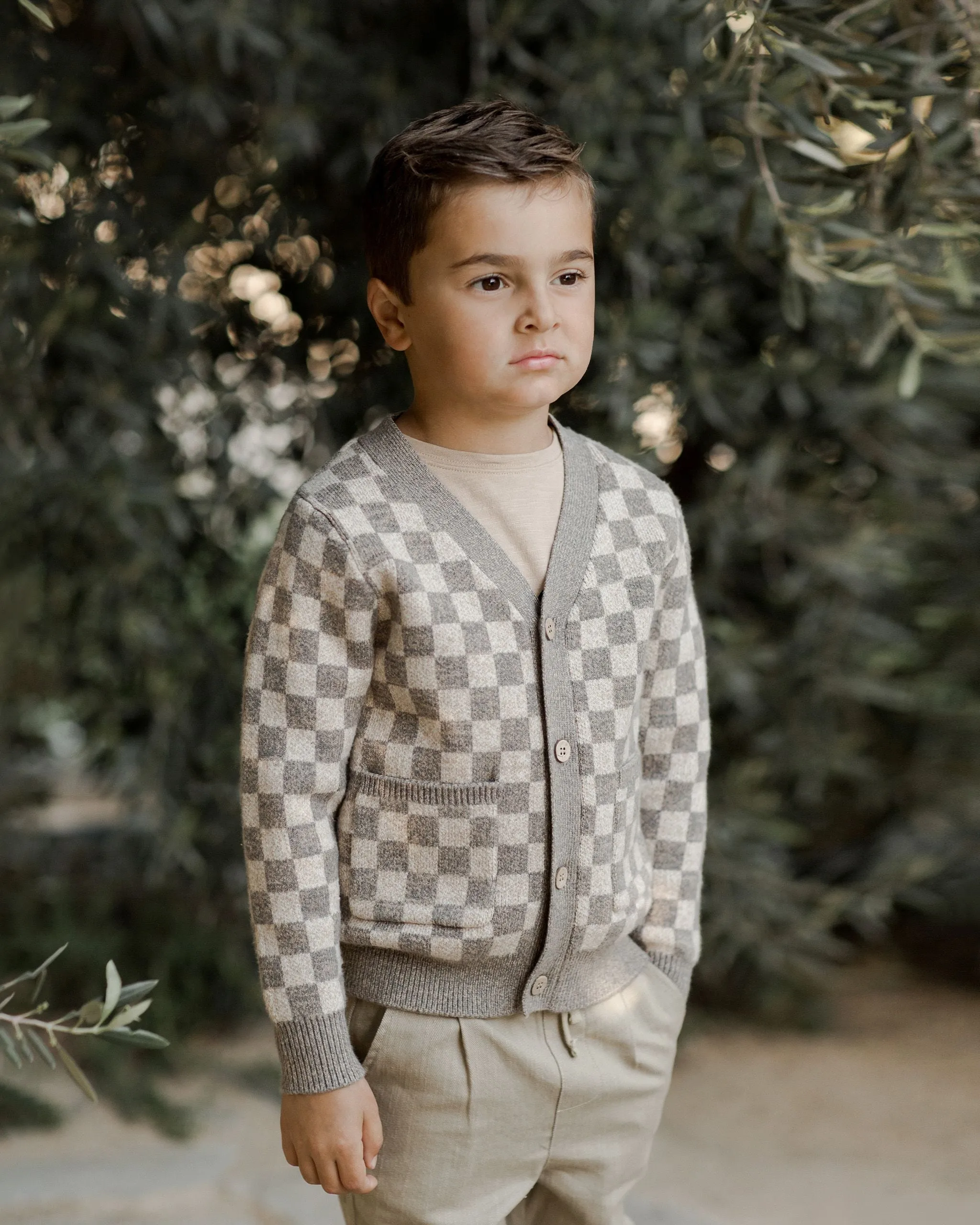 The Boys Cardigan by Rylee + Cru - Check - KIDS