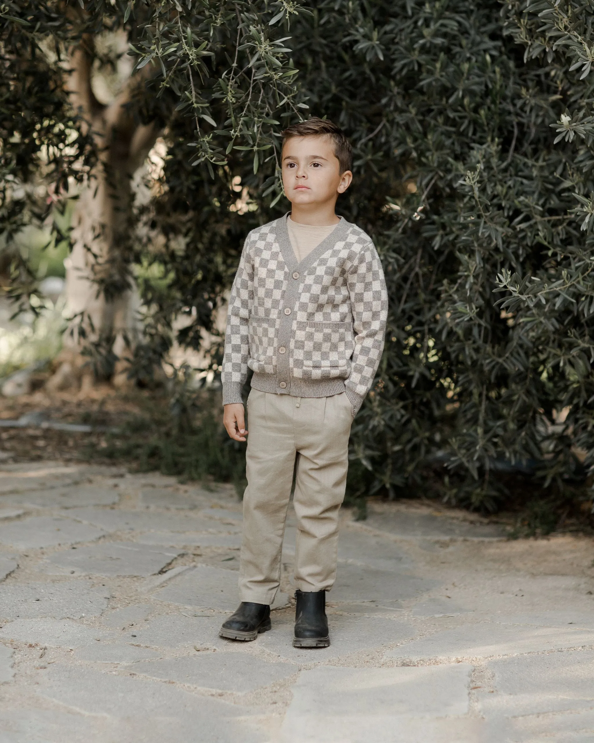 The Boys Cardigan by Rylee + Cru - Check - KIDS