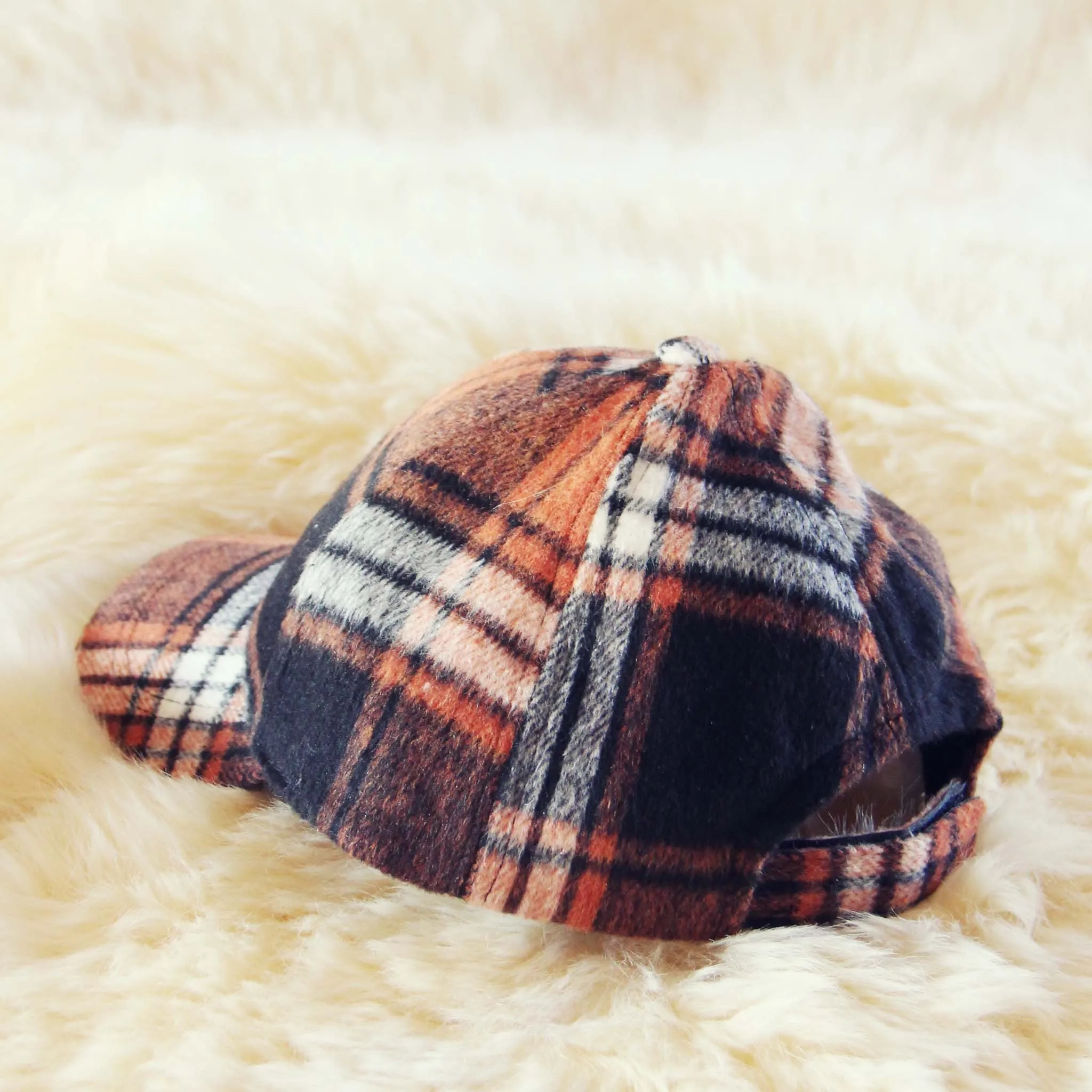 The Fireside Plaid Hat in Rust