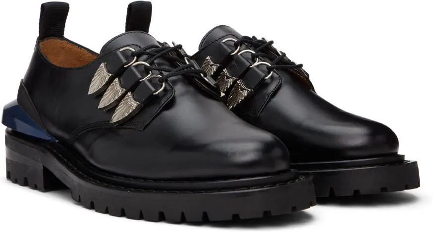 Toga Virilis Black Leather Oxfords