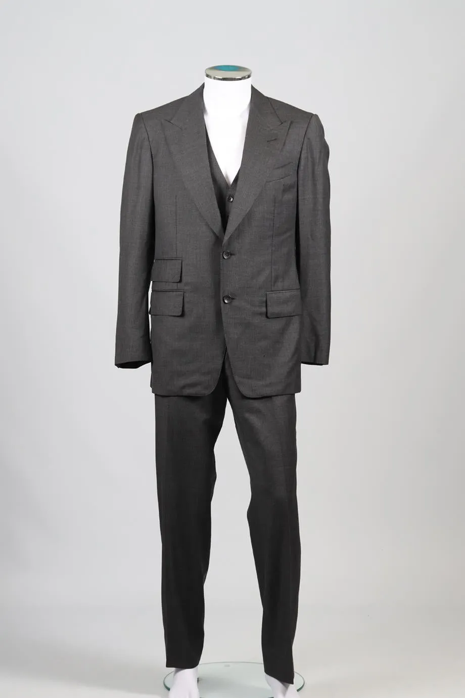 TOM FORD MEN'S WOOL THREE PIECE SUIT IT 50 UK/US CHEST 40