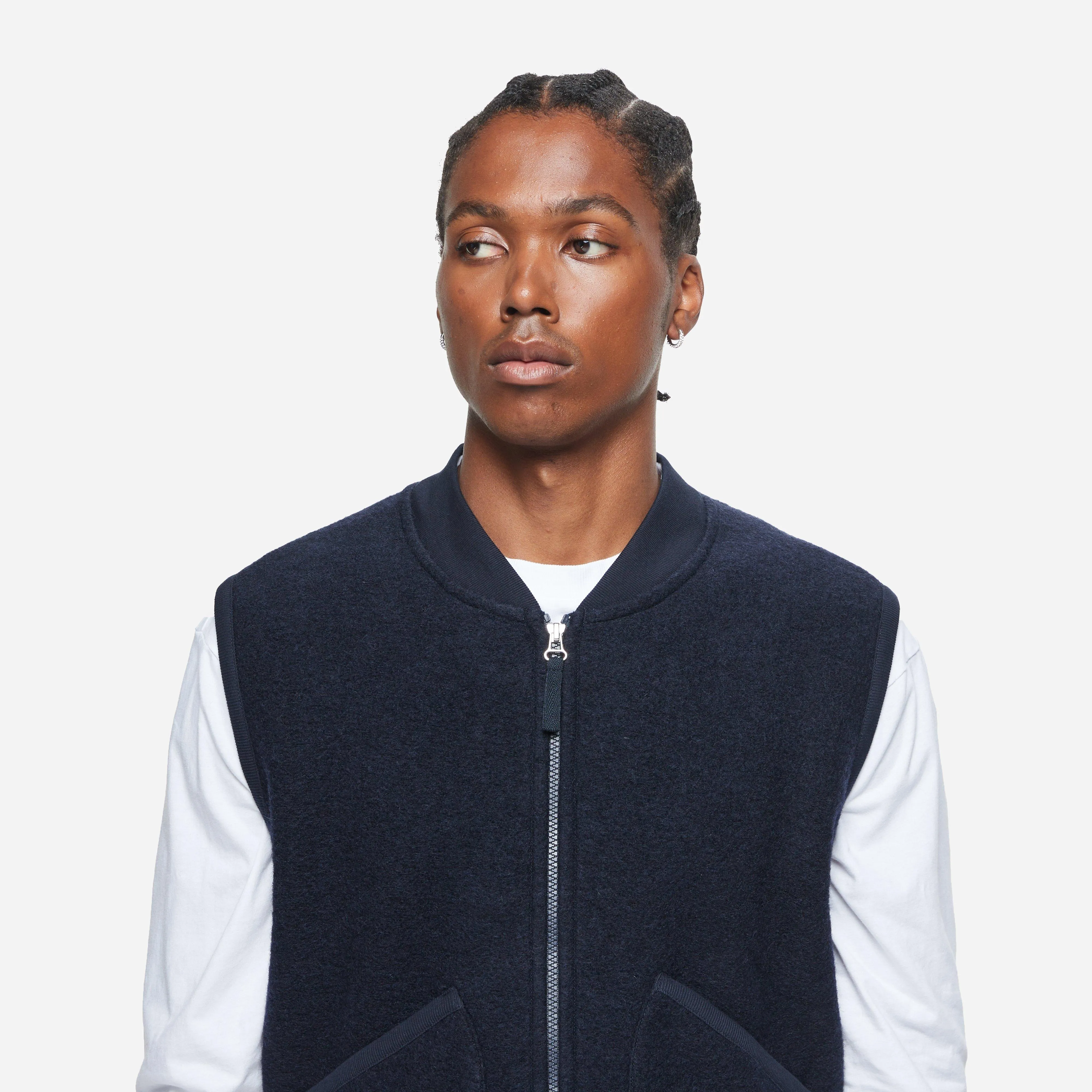 Universal Works Zip Wool Fleece Waistcoat