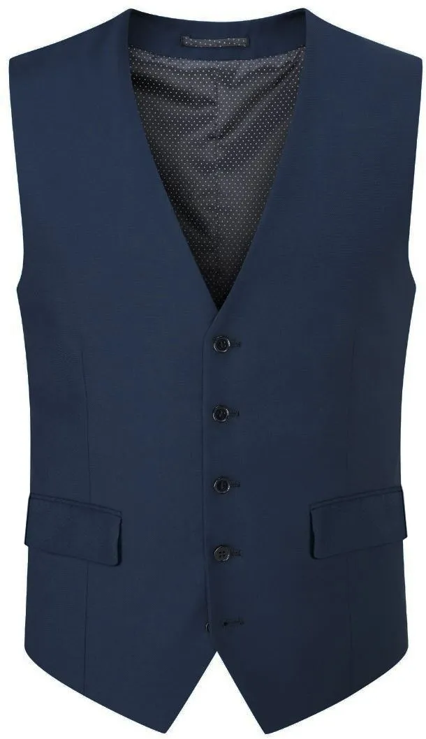 Uptheir London Single Breasted Formal Waistcoat - Navy