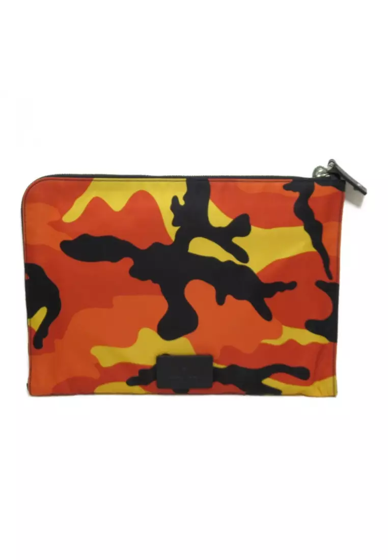 Valentino Pre-loved Valentino second bag Clutch bag Nylon multicolor CAMO/Camouflage