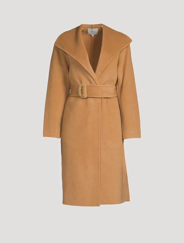 VINCE Belted Wool And Cashmere Coat