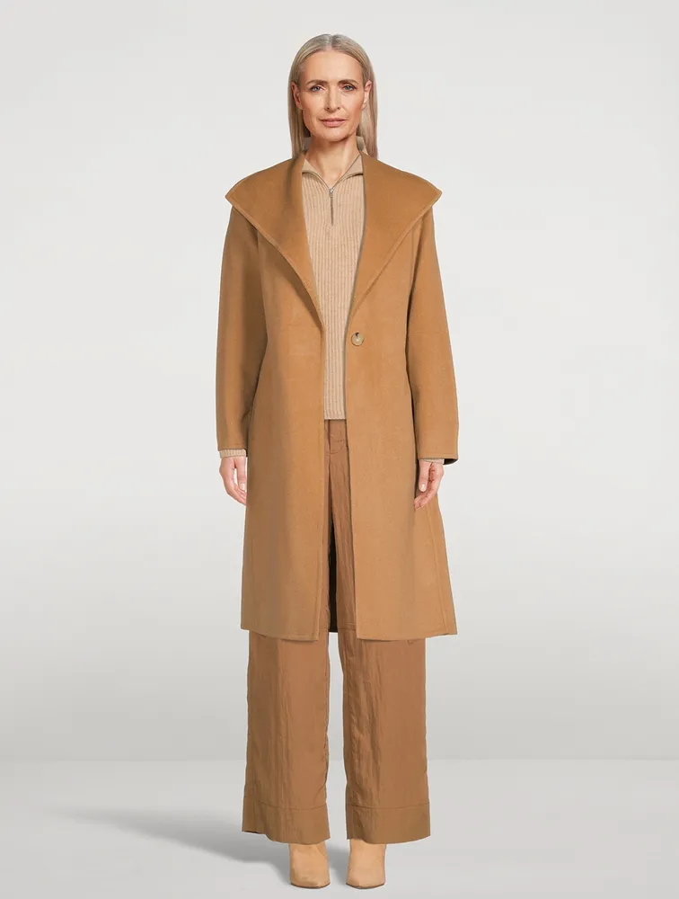 VINCE Belted Wool And Cashmere Coat