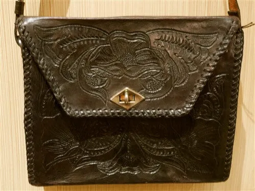 Vintage Tooled Leather Handbag