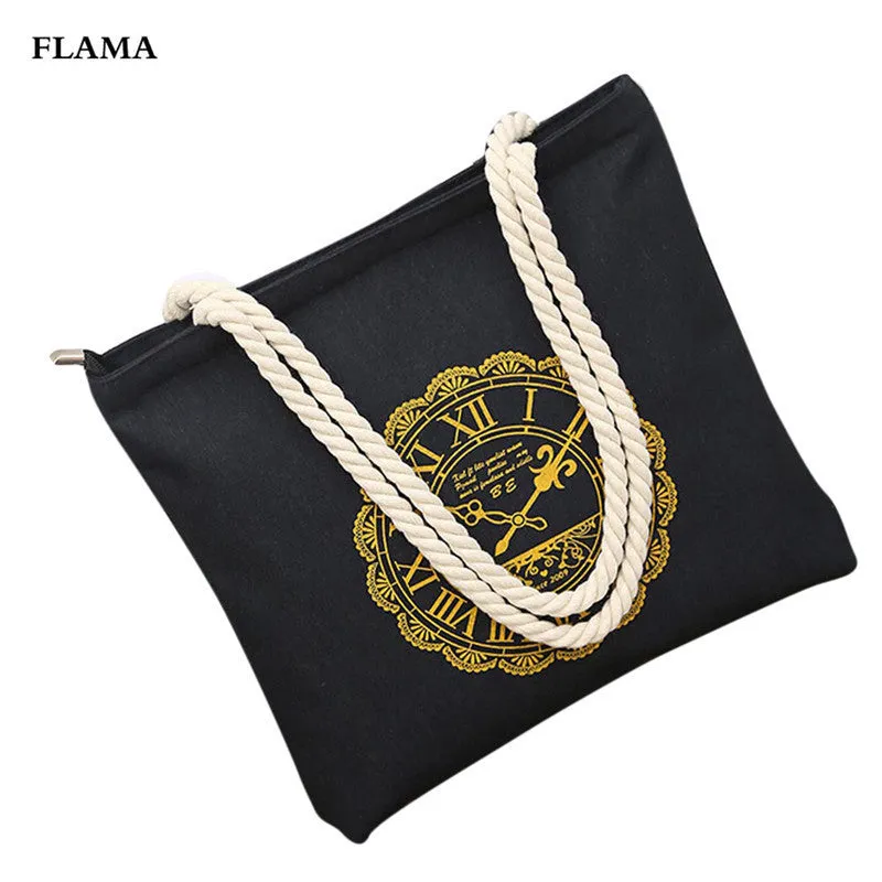 women's hbags Tote Zipper Letter Printing Canvas Shoulder Bag ladies women messenger bags bolsa mujer Clutch