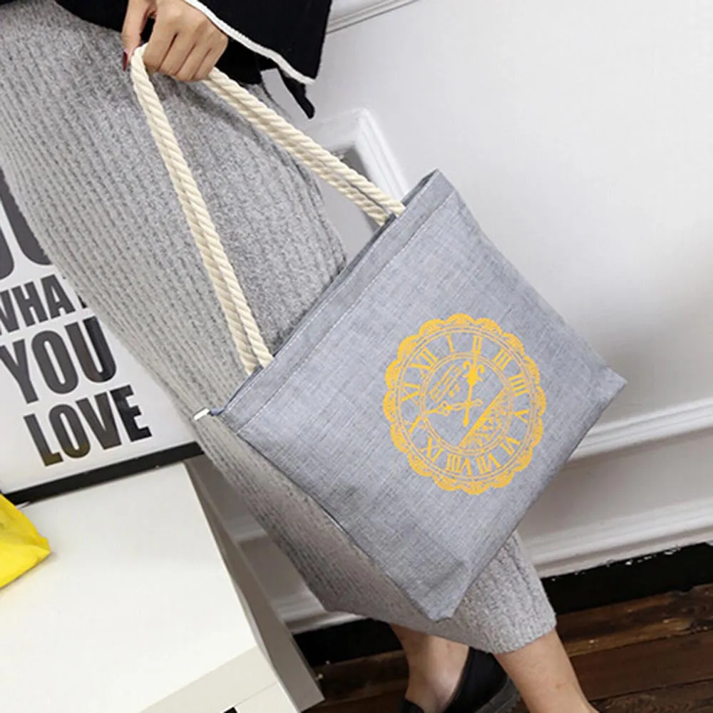 women's hbags Tote Zipper Letter Printing Canvas Shoulder Bag ladies women messenger bags bolsa mujer Clutch