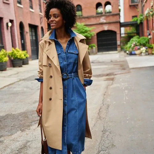 Women's Water Resistant Classic Trench Coat