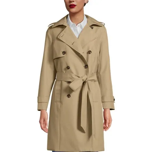 Women's Water Resistant Classic Trench Coat