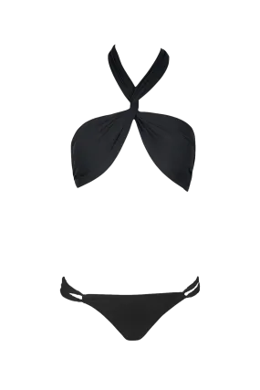 Wrap Bikini in Black - Top