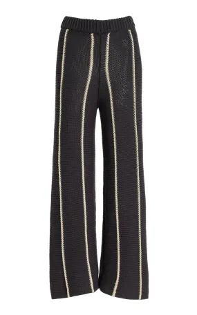 Zulu & Zephyr Knit Cotton Wide-Leg Pants